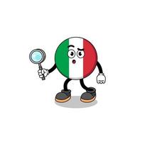 maskot i Italien flagga söker vektor