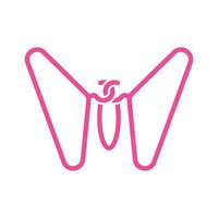 Aufhänger-Schmetterlings-Logo vektor