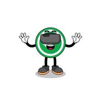 illustration av bock med ett vr-headset vektor