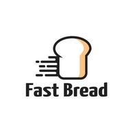 einfache Fast-Bread-Icon-Design-Logo-Kuchen-Logo-Vorlage vektor