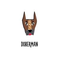 Cartoon Hund Dobermann ClipArt vektor