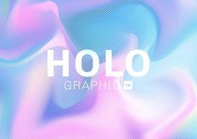 Holografiskt hipsterkort i pastellfärger vektor
