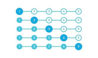 förloppsindikator steg för steg. informationsplan koncept. vektor illustration