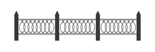 metall staket-rutnät mönster. smidda staket dekor element. vektor