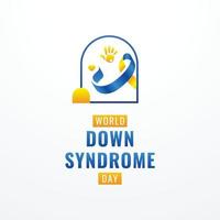 Down-Syndrom-Tagesdesign vektor