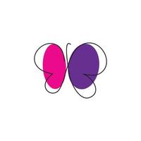 Schmetterling einfache Logo-Design-Idee vektor