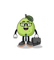 Guaven-Maskottchen als Geschäftsmann vektor