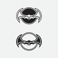 bat logotyp djur och vektor, vingar, svart, halloween, vampyr, gotisk, illustration, design bat ikon vektor