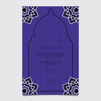 islamisches ereignis ramadan kareem kartenrahmenhintergrund einfaches flaches design vektor