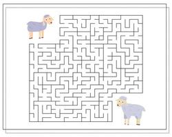 ein Puzzlespiel für Kinder, gehen Sie durch das Labyrinth. Hilf mir, durch das Labyrinth zu meiner Mutter zu gehen vektor