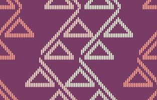 prietnisk aztekisk abstrakt ikatkonst. lila det sömlösa motivet triangel chevronmönster i tribal, navajofolkbroderi och mexikansk stil. geometrisk konst prydnad print.design för matta, textil. vektor