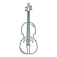 Violine Doodle Yatil isolierte Vektorillustration vektor