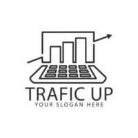 linje trafik business laptop logotyp designmall inspiration vektor