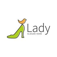 Dame Mode Frauen Boutique Kleidung schöne Logo-Design-Vorlage Inspiration vektor