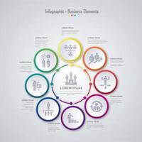 Färgrik affärsinfographic vektor