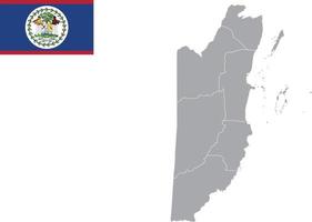 Belize-Karte. Belize-Flagge. flache Symbol-Symbol-Vektor-Illustration vektor