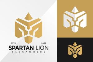 Buchstabe m Spartan Lion Logo Design Vektor Illustrationsvorlage