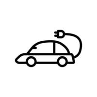 Symbol für Elektroautos. Liniensymbolstil. geeignet für Symbol für erneuerbare Energien. einfaches Design editierbar. Design-Vorlagenvektor vektor