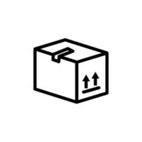 Box-Symbol. Haufen. Liniensymbolstil. geeignet für Verpackungssymbol. einfaches Design editierbar. Design-Vorlagenvektor vektor