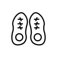 Schuh-Symbol. Liniensymbolstil. geeignet für Sport-Badminton-Symbol. einfaches Design editierbar. Design-Vorlagenvektor vektor