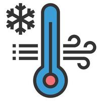 Symbolvektor für kalte Temperaturen. vektor