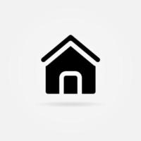 Zuhause, Haussymbol solider Stil. Vektor-Icon-Design-Element. Vektor-Icon-Vorlagenhintergrund vektor