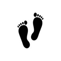 fotspår vektor ikon mall svart färg redigerbar. fotspår vektor ikon symbol platt vektor illustration för grafik och webbdesign.