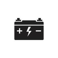 autobatterie vektor symbol vorlage schwarz farbe editierbar. Flache Vektorillustration des Autobatterie-Vektorsymbolsymbols für Grafik- und Webdesign.