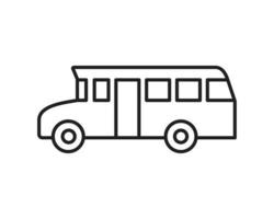 Bus-Icon-Vorlage schwarze Farbe editierbar. vektor