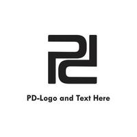 premium vektor abstrakt modern pd brev logotyp design