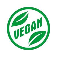 veganes Vektorsymbol, Symbol für veganes Essen vektor