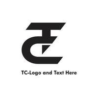 tc, ct, t, c Logo-Monogramm mit abstrakten Buchstaben vektor