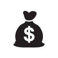 pengar påse ikon mall svart färg redigerbar. pengar påse ikon symbol platt vektor illustration för grafik och webbdesign.