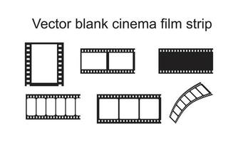 Vektor leere Kinofilmgeschichte Symbolvorlage schwarze Farbe editierbar. Vektor leere Kinofilmgeschichte Symbol flache Vektorillustration für Grafik- und Webdesign.