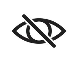 Symbolvorlage für Augenblindzeichen in schwarzer Farbe editierbar. Augenblindzeichen-Symbol flache Vektorillustration für Grafik- und Webdesign. vektor