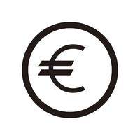 Euro-Zeichen-Symbol, Euro-Vektor-Illustration. vektor