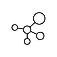 Atom-Icon-Vorlage in schwarzer Farbe editierbar. flache vektorillustration des atomikonensymbols für grafik- und webdesign. vektor