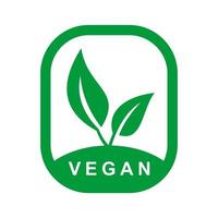 veganes Vektorsymbol, Symbol für veganes Essen vektor