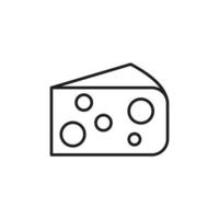 Käse-Icon-Vorlage schwarze Farbe editierbar. flache Vektorillustration des Symbolsymbols für Grafik- und Webdesign.