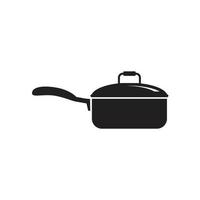Kochpfanne Symbol Vorlage schwarz editierbar. Flache Vektorillustration des Kochpfannensymbolsymbols für Grafik- und Webdesign. vektor