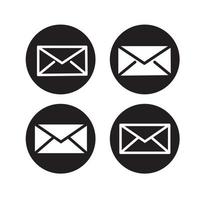 E-Mail-Symbol. Briefumschlagdienste. Kontakte Nachricht senden Brief isoliert flach vektor