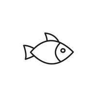 Fischsymbolvorlage schwarze Farbe editierbar. Fischsymbol Symbol flache Vektorillustration für Grafik- und Webdesign. vektor