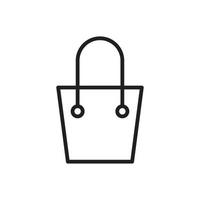 Symbolvorlage für Einkaufstasche in schwarzer Farbe editierbar. flache vektorillustration des einkaufstascheikonensymbols für grafik- und webdesign. vektor