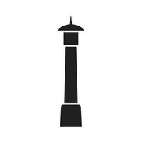 Moschee Minarett Symbolvorlage schwarze Farbe editierbar. Moschee Minarett Symbol flache Vektorillustration für Grafik- und Webdesign. vektor