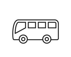 buss ikon mall svart färg redigerbar. vektor