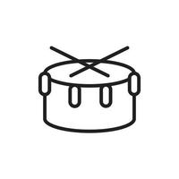 Schlagzeug-Icon-Vorlage in schwarzer Farbe editierbar. flache Vektorillustration des Trommelikonensymbols für Grafik- und Webdesign. vektor