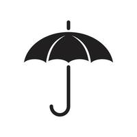 Regenschirm-Symbol-Vorlage in schwarzer Farbe editierbar. Flache Vektorillustration des Regenschirmsymbolsymbols für Grafik- und Webdesign. vektor