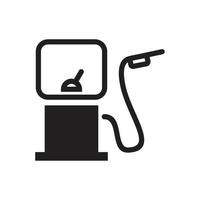 Tankstellen-Icon-Vorlage in schwarzer Farbe editierbar. Tankstellensymbol flache Vektorillustration für Grafik- und Webdesign. vektor