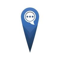 Chat-Location-Logo-Element-Design-Vorlage-Symbol vektor