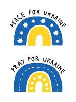 satz von vektorfrieden für die ukraine, betet für die ukraine vektor